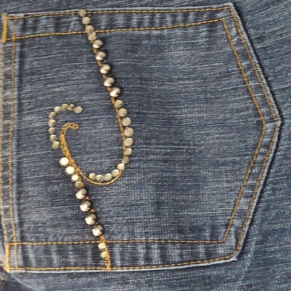 Chico's jeans women's chicos size 0 equals US size 4 blue embellished pockets - Picture 10 of 15